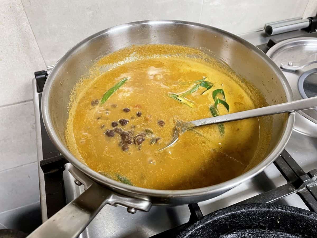 Kadala curry ready to serve.