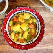 a bowl of poori masala