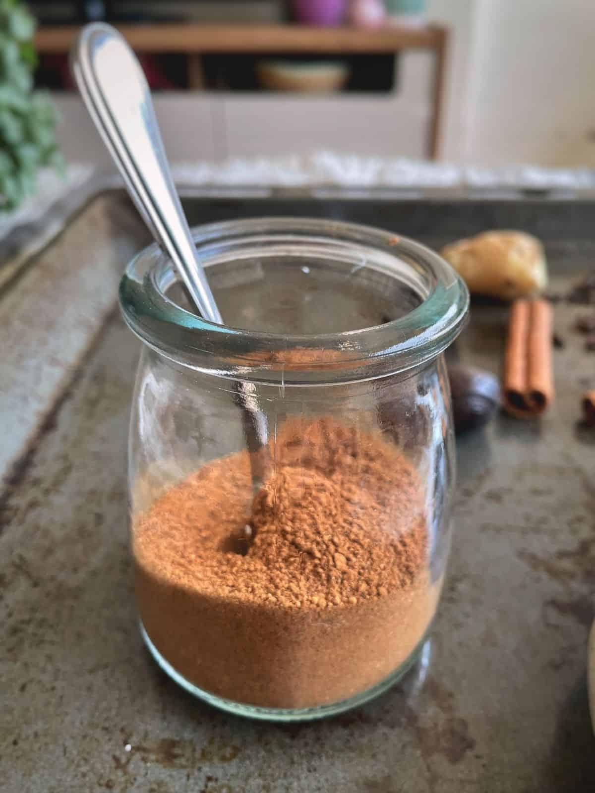 spice mix in a jar.