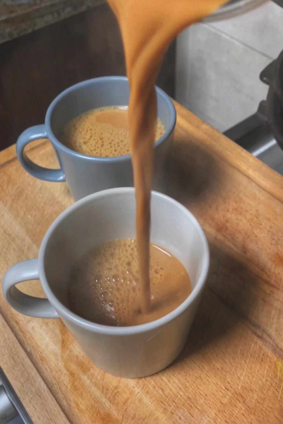 pouring chai