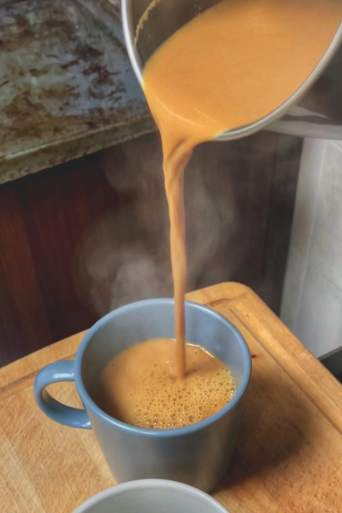 pouring chai