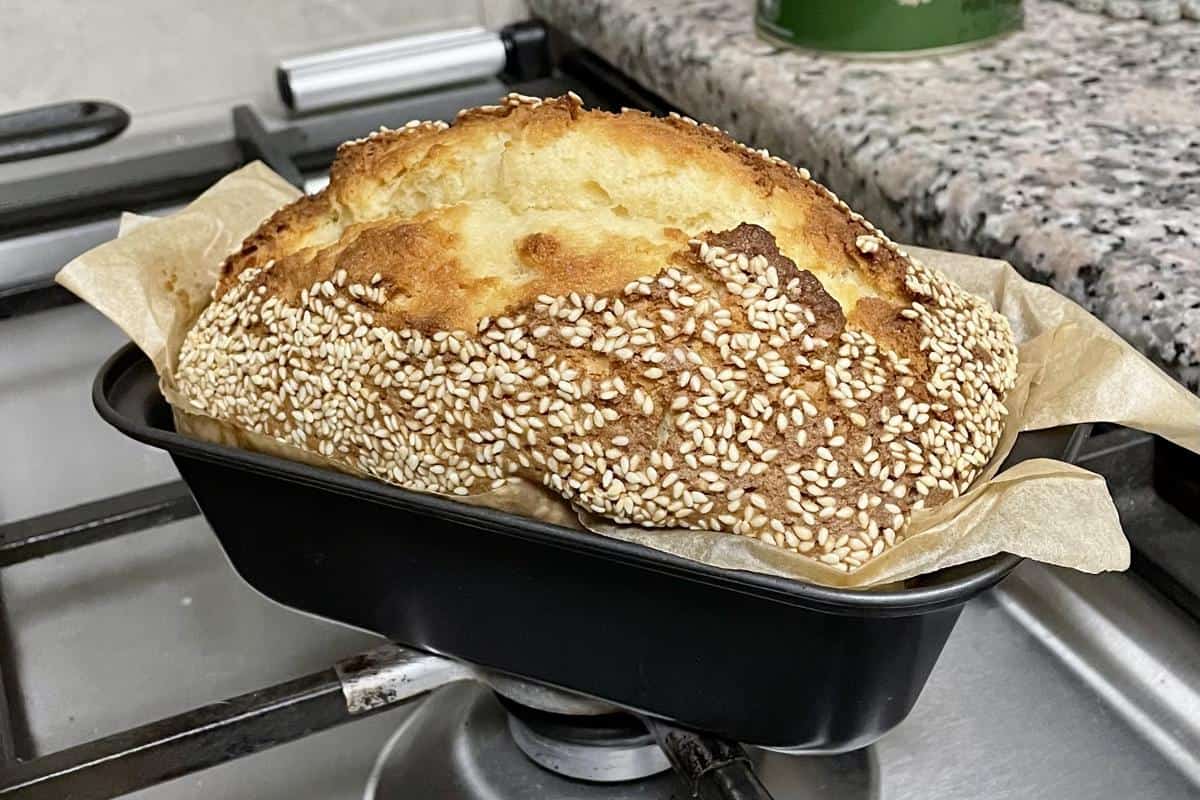 Freshly baked loaf cake 