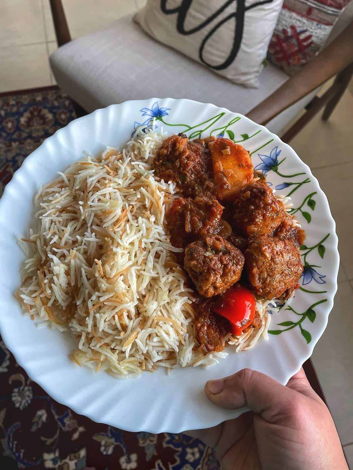 riz bi sharieh served with daoud basha