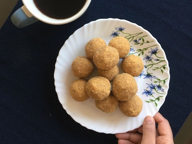 stack of rice and coconut balls