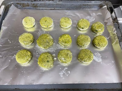 Falafels ready to be baked