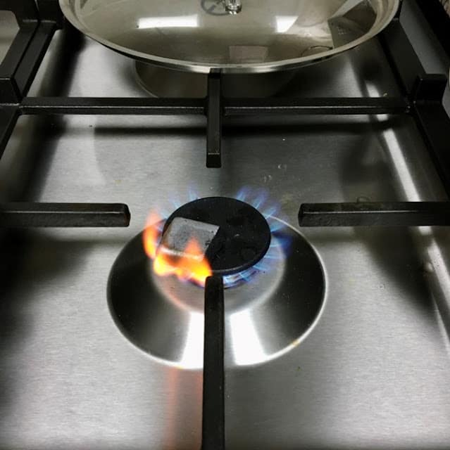 burning charcoal 
