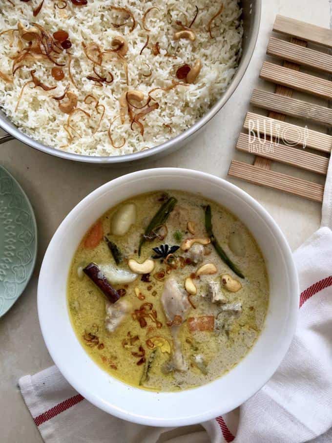 kerala style chicken stew with coconut milk