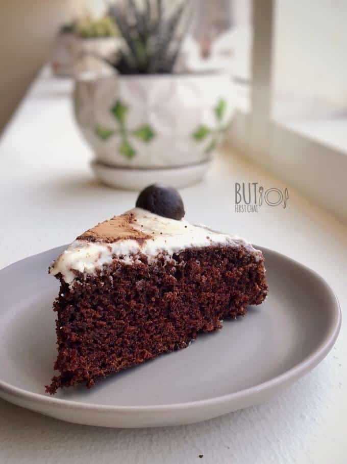 allspice cake with chocolate and beetroot