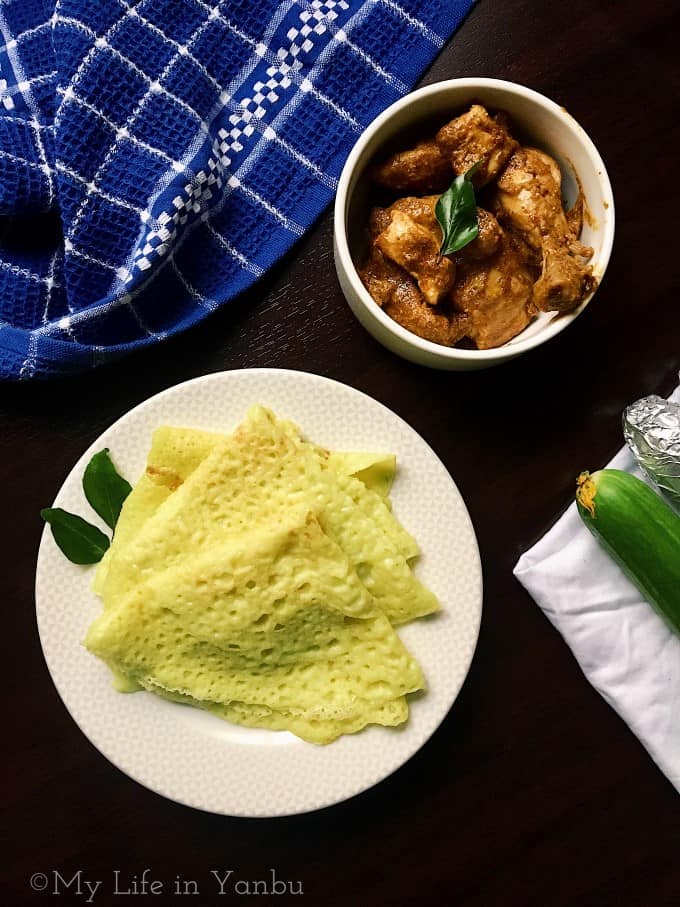 Cucumber Dosa | Rice and Coconut