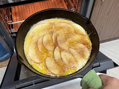 Dutch baby ready to go into oven