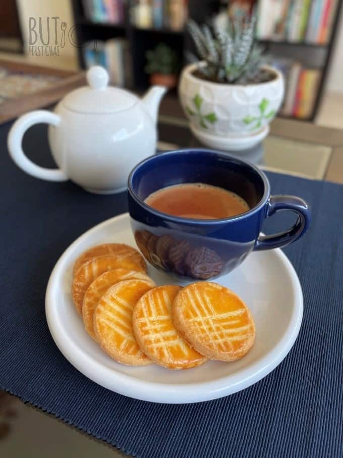 biscuits with a cup of tea