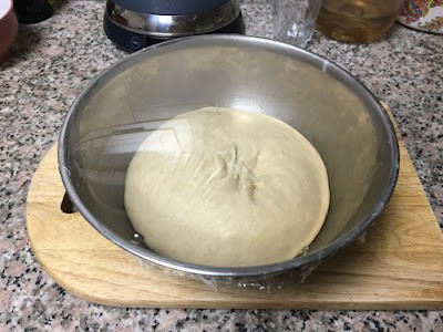 risen pizza dough