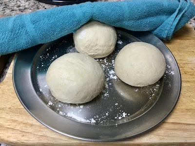 divided the dough into three