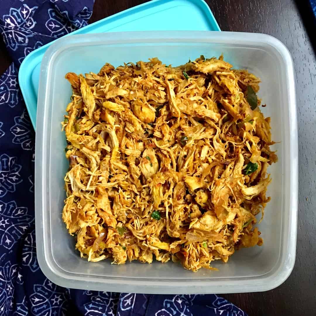 stir fried pulled chicken