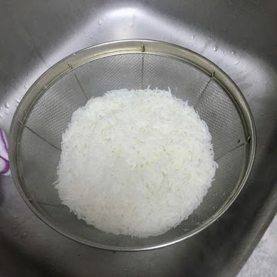 parboil the rice and drain