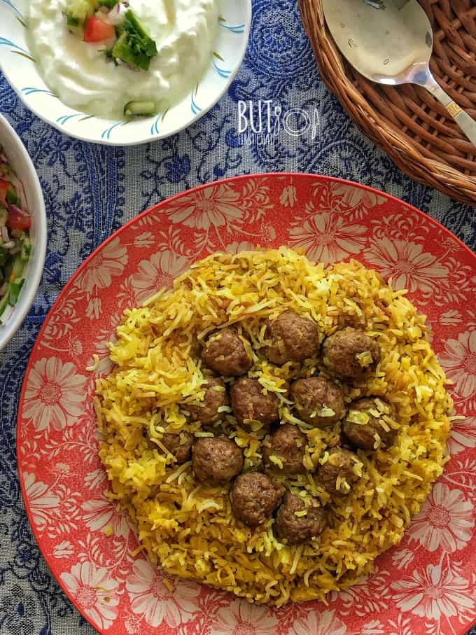 Kalam Polo | Persian Cabbage Rice with Meatballs