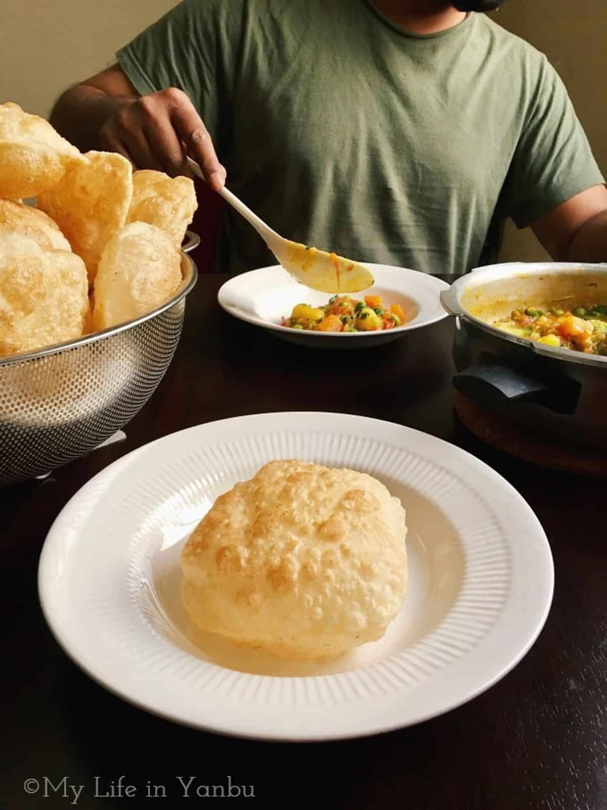 luchi stacked and served