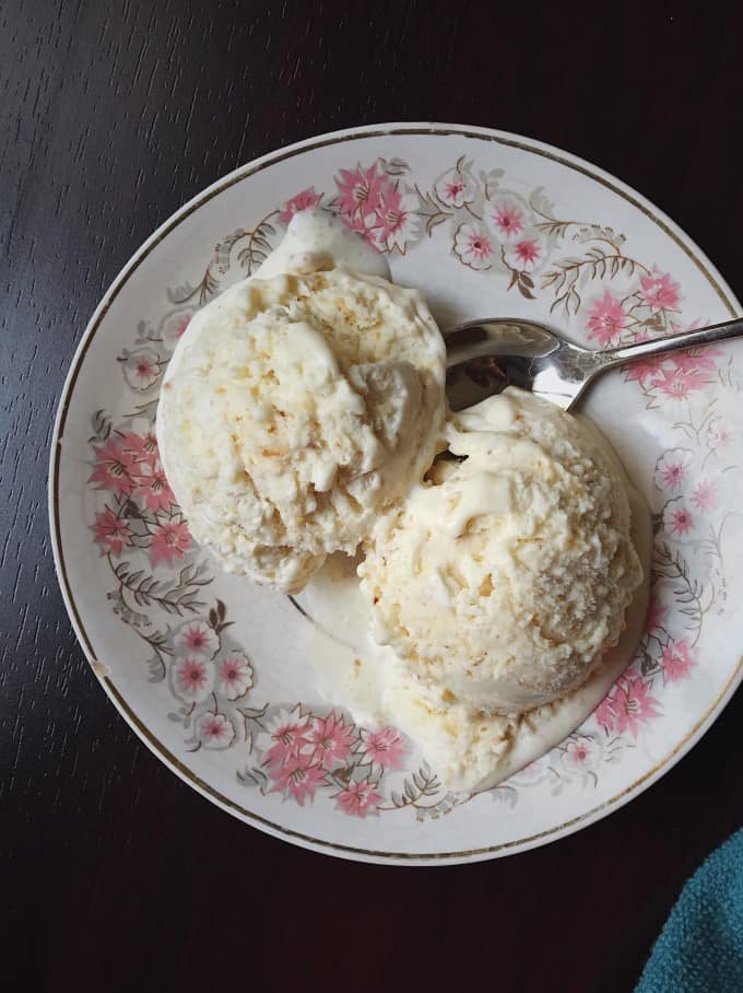 Pine Nuts No-Churn Ice Cream | Just Two Scoops
