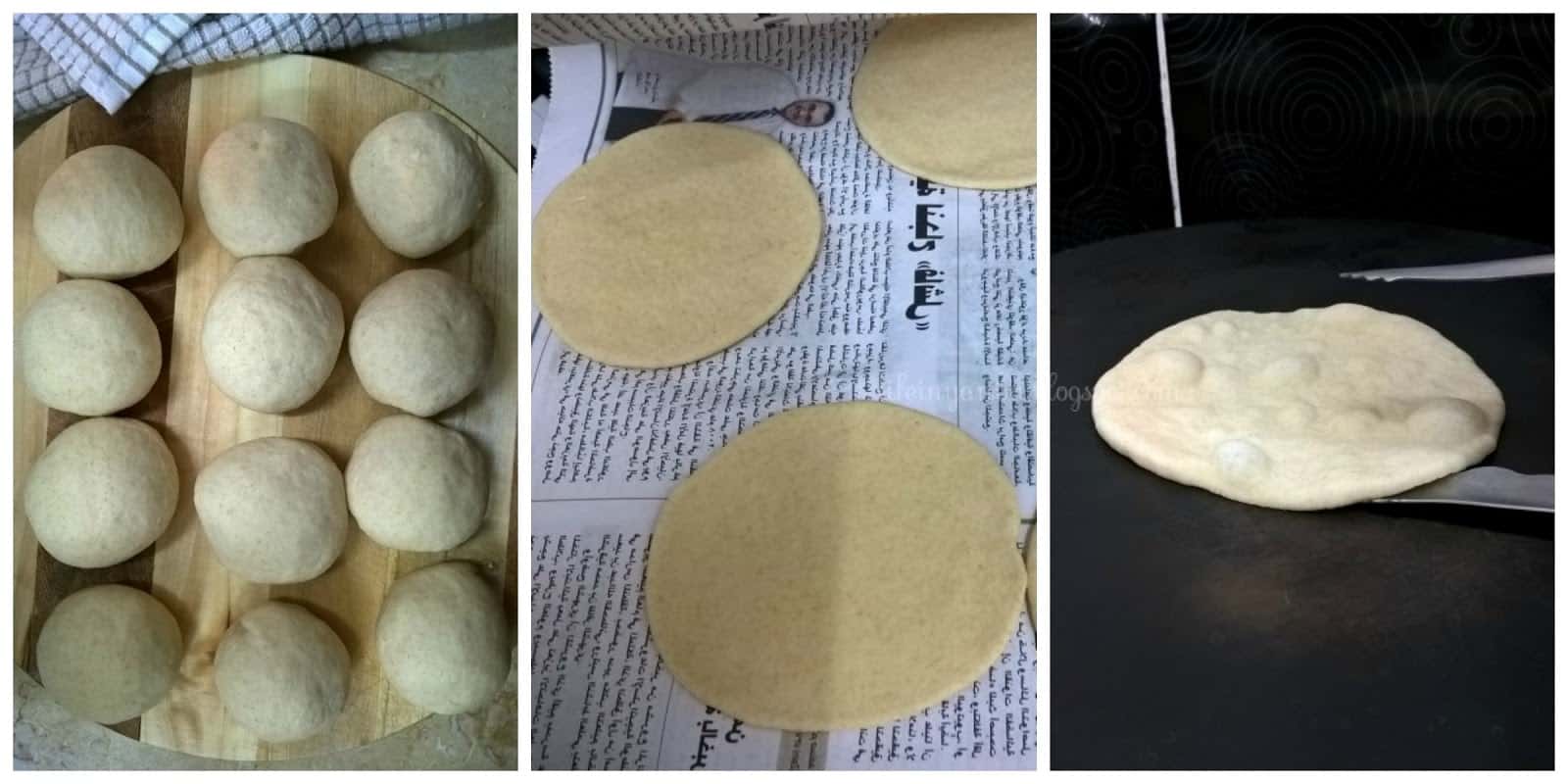Home-made Stove-top Pita Breads