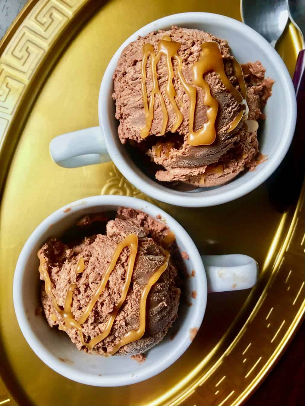 Salted Caramel Chocolate No-Churn Ice Cream