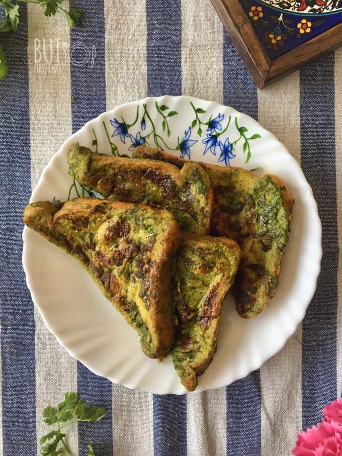 slices of savoury french toast