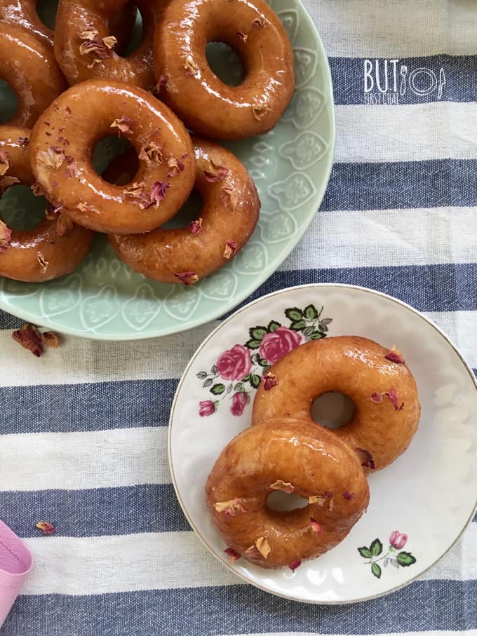 Yeast Doughnuts with Rose and Orange Blossom Glaze