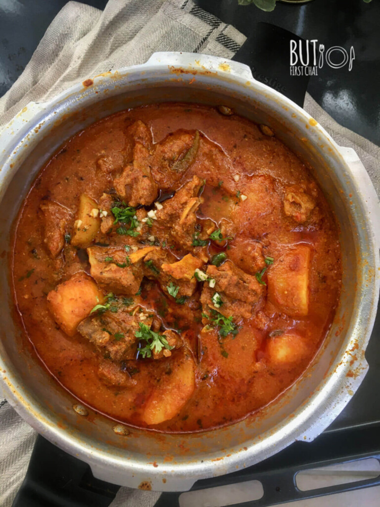 Aloo Gosht | Potato Meat Curry | butfirstchai.com