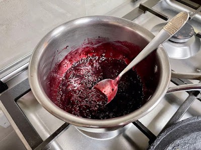 pan roasted the blackberries