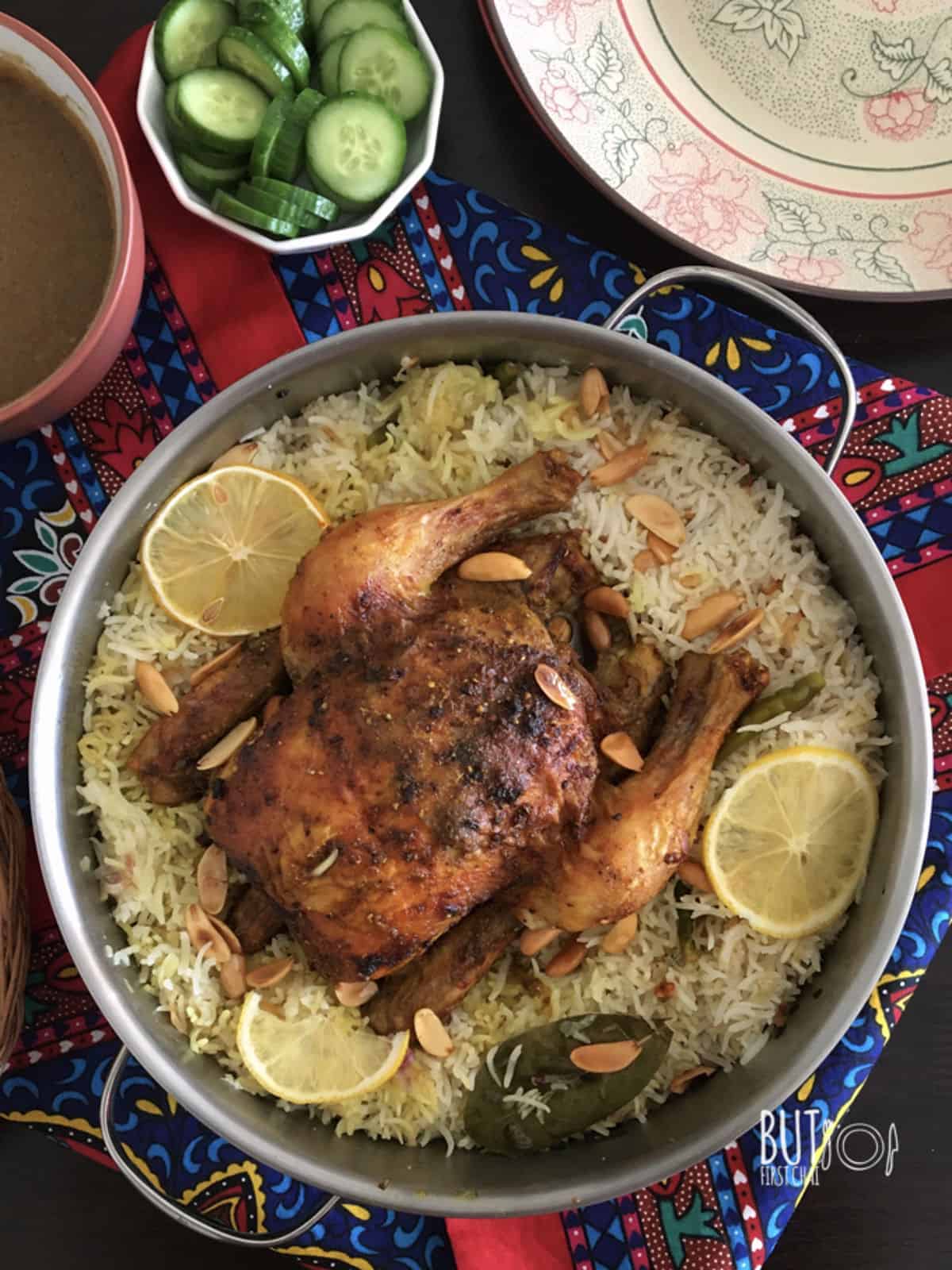 Yemeni chicken mandi rice