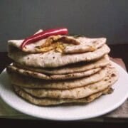 A stack of folded gobi kulcha