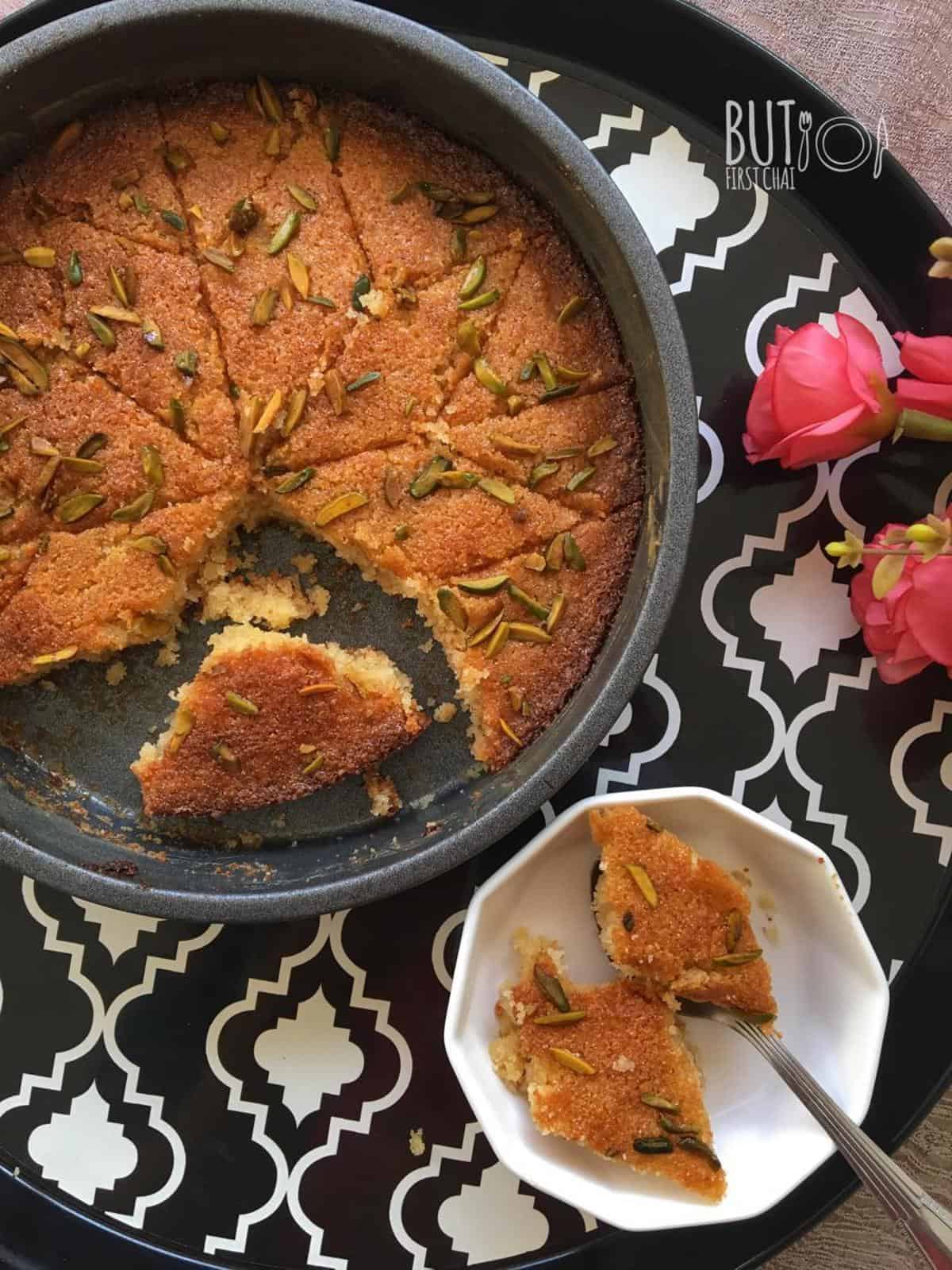 Baked Rava Kesari Cake