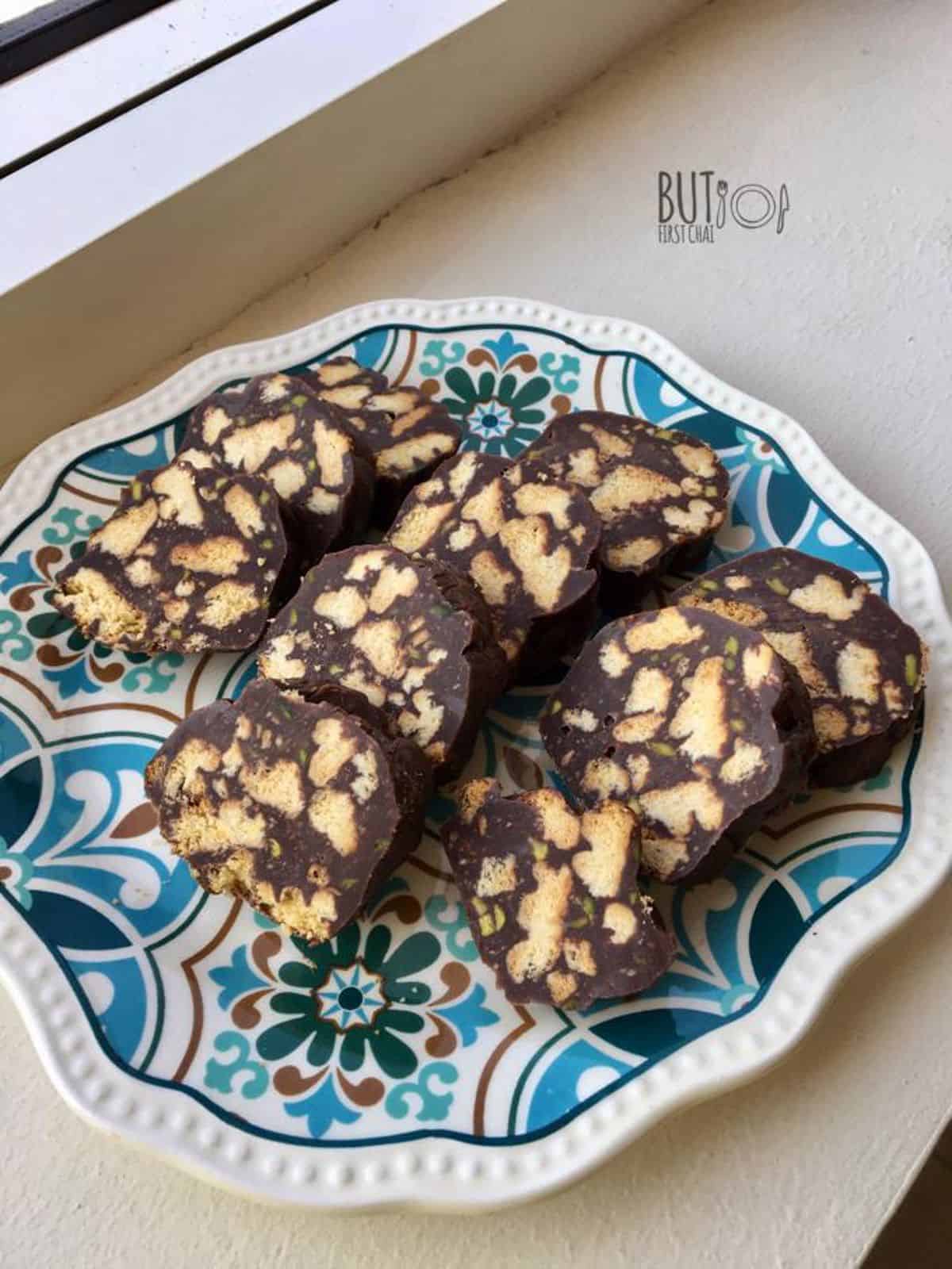 Chocolate Lazy Cake with Tahini and Pistachio