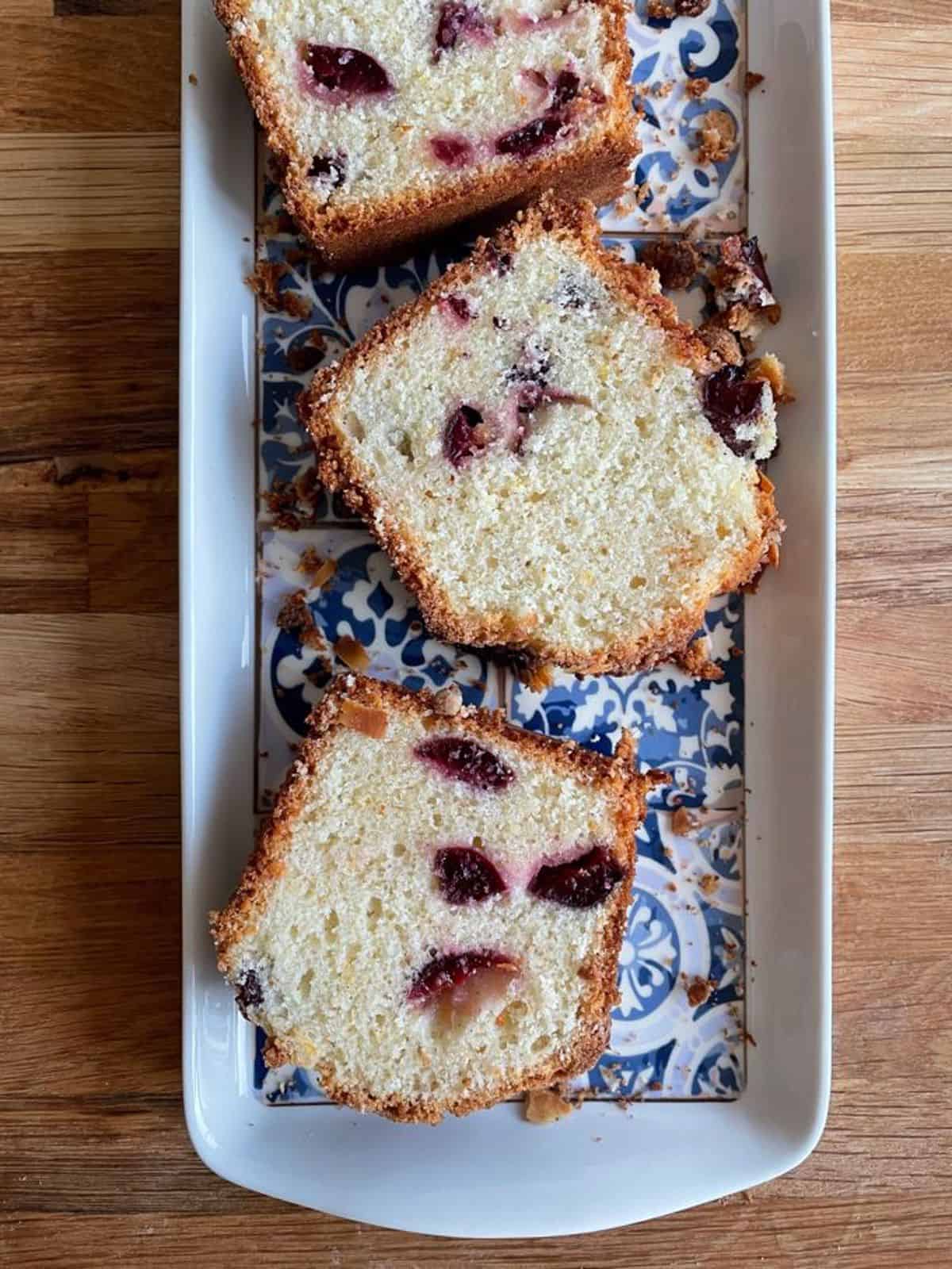 mini cherry loaf cake