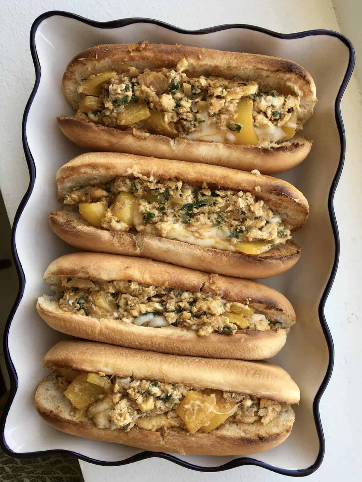 pepper and egg sandwich