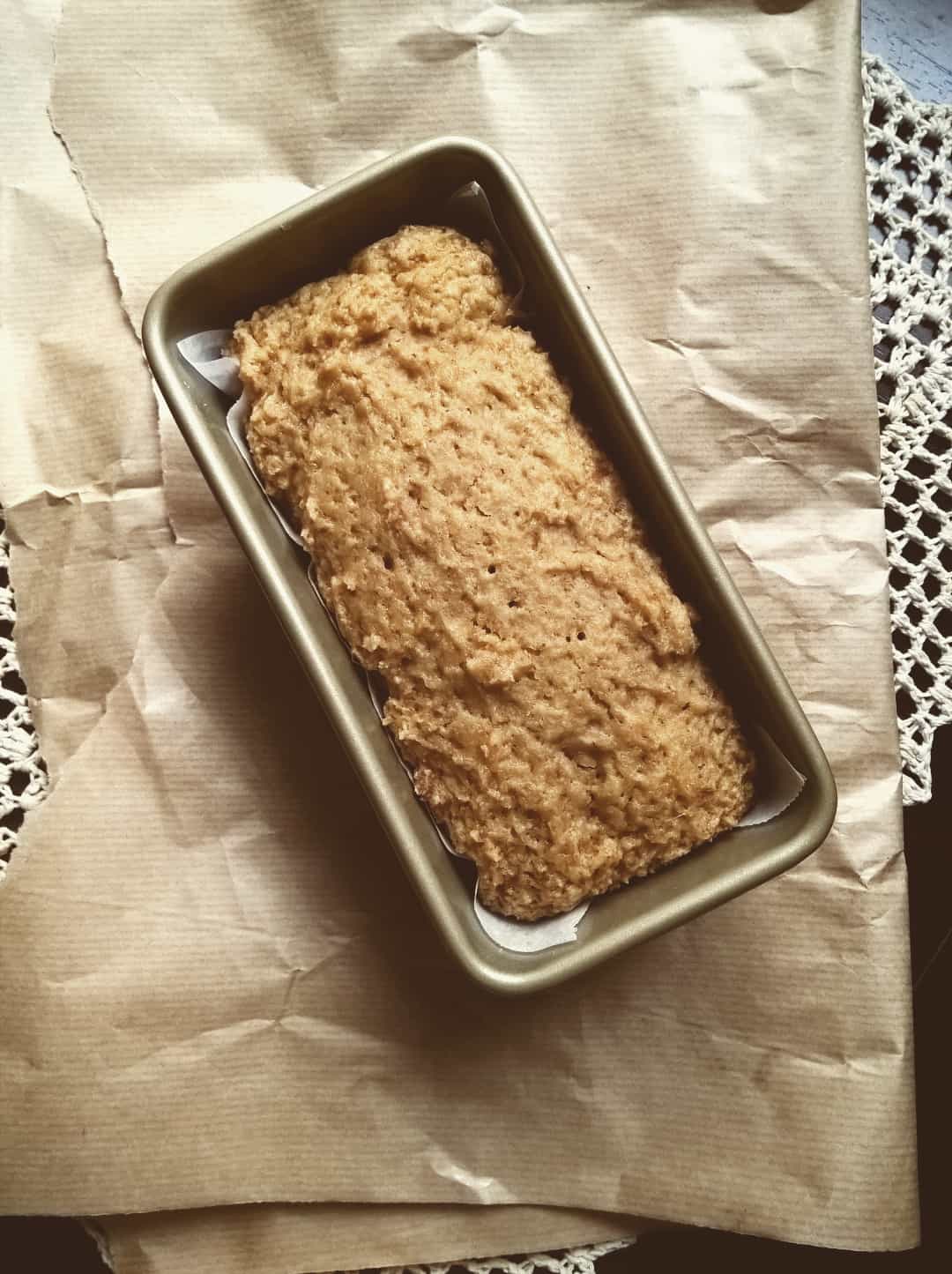 quince bread loaf in loaf pan