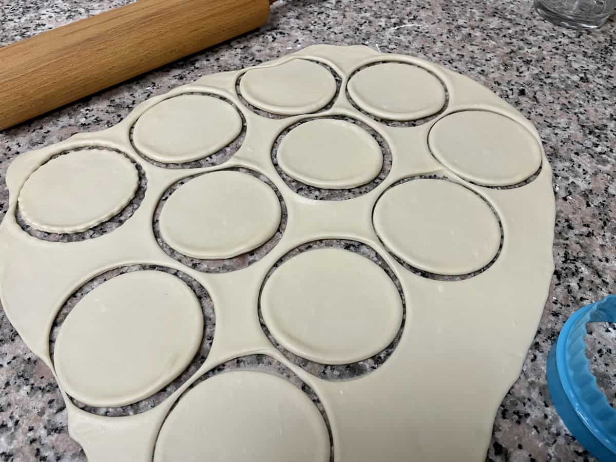 8-inch circle cut out