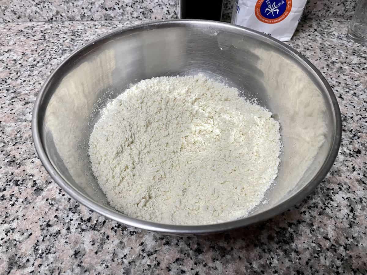 sandy grainy flour mixture