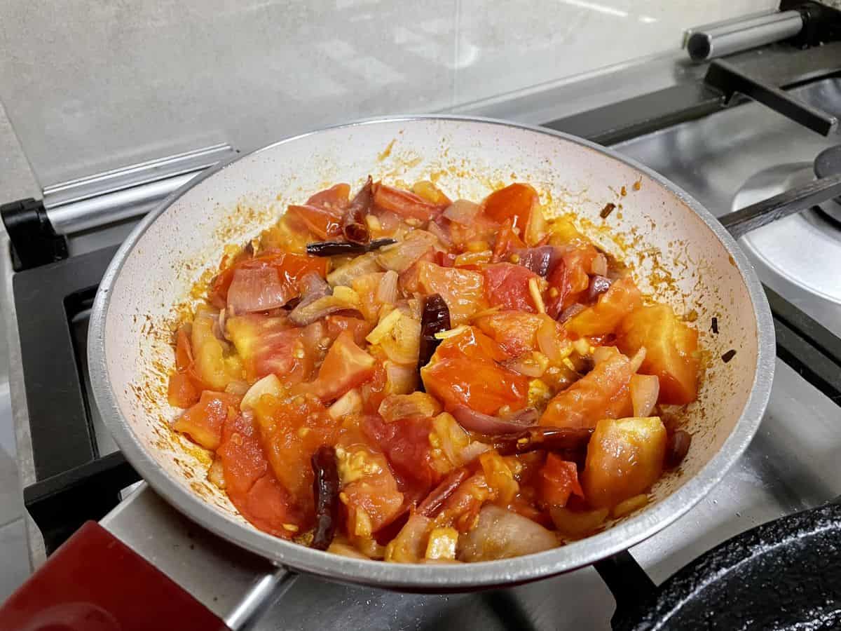 Cooked-down tomatoes