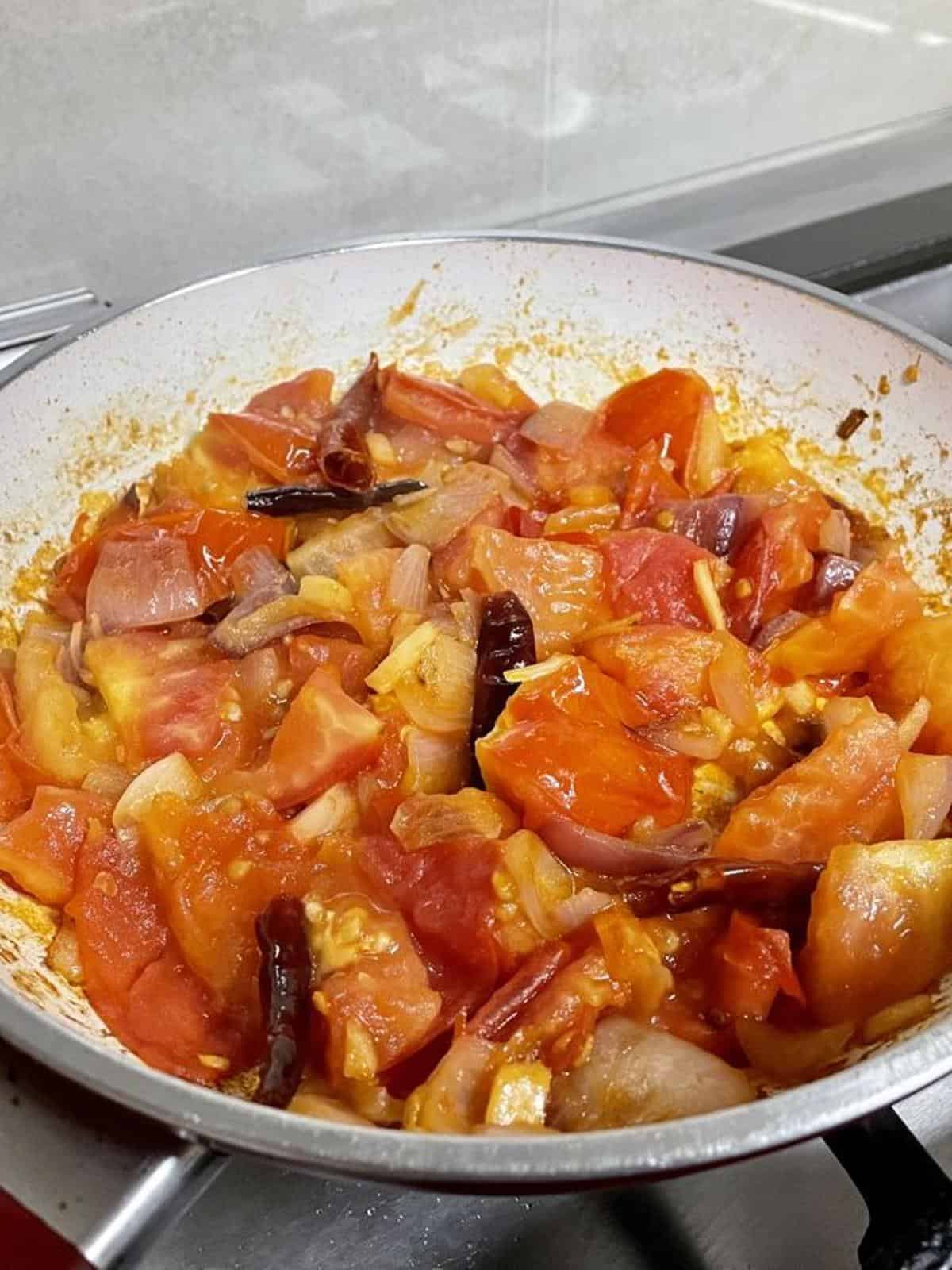 Cooked-down tomatoes
