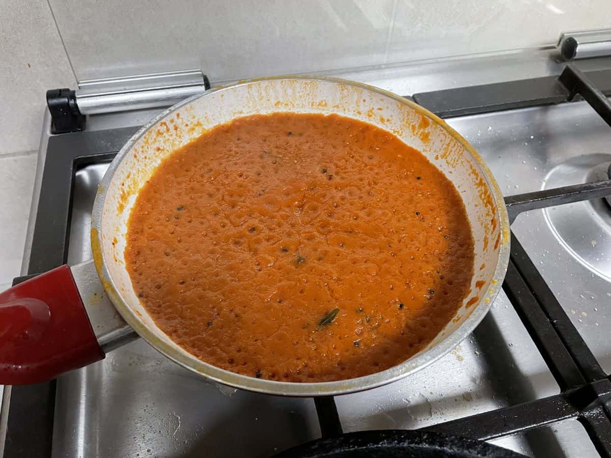 cooked down tomato chutney.
