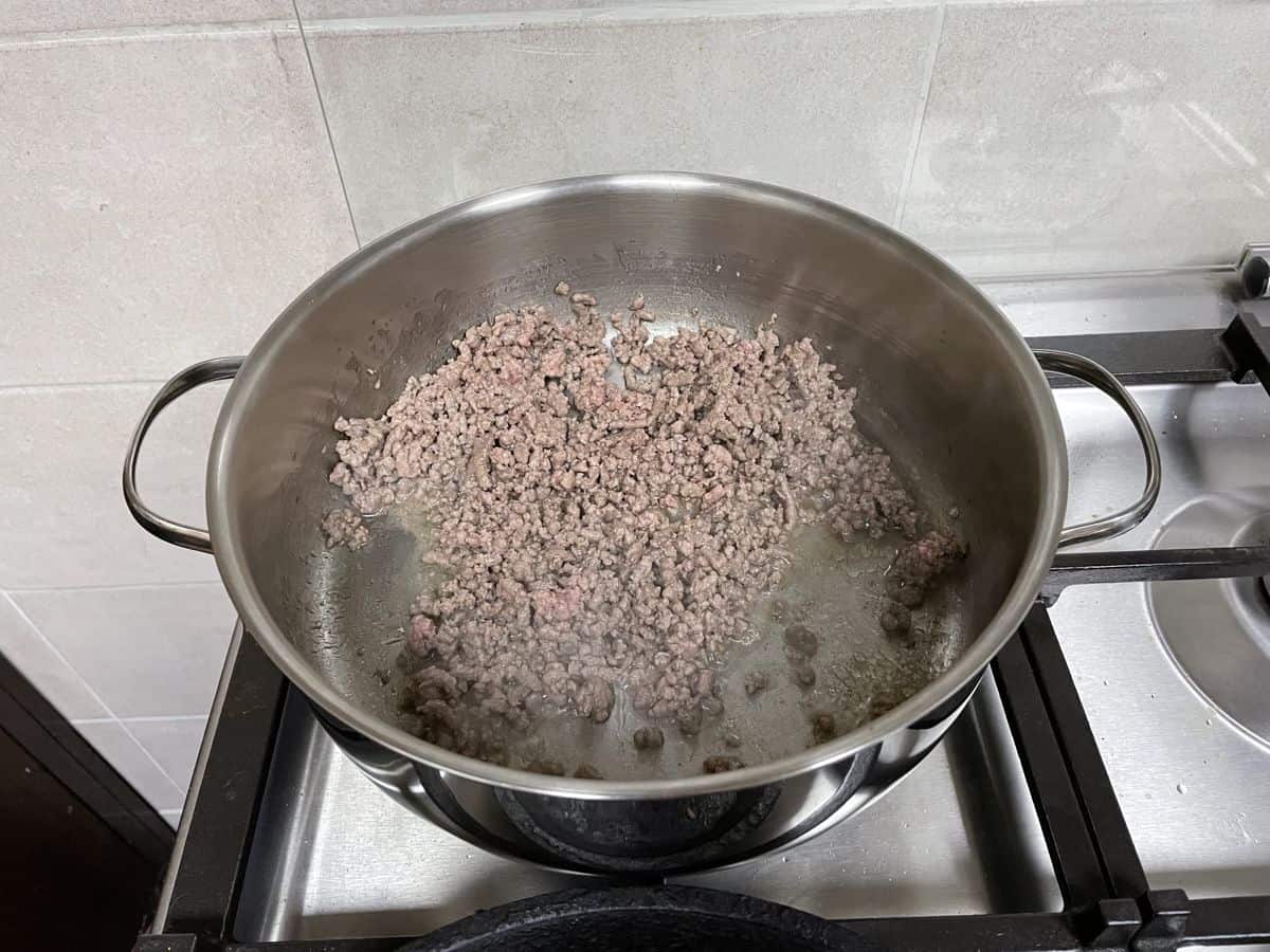 Ground beef browned 