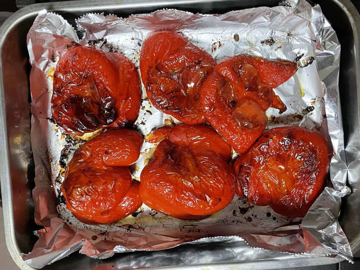 oven roasted red peppers