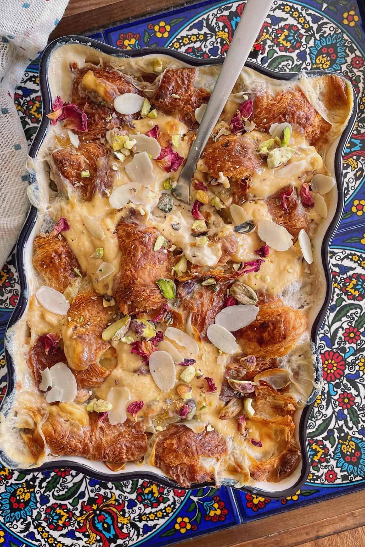 A traditional Egyptian dessert called Om Ali.