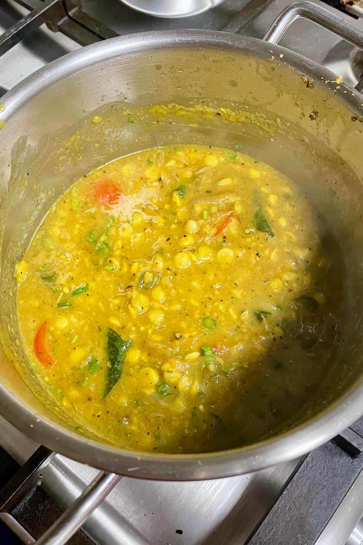 Dal fry cooked and ready to serve. 