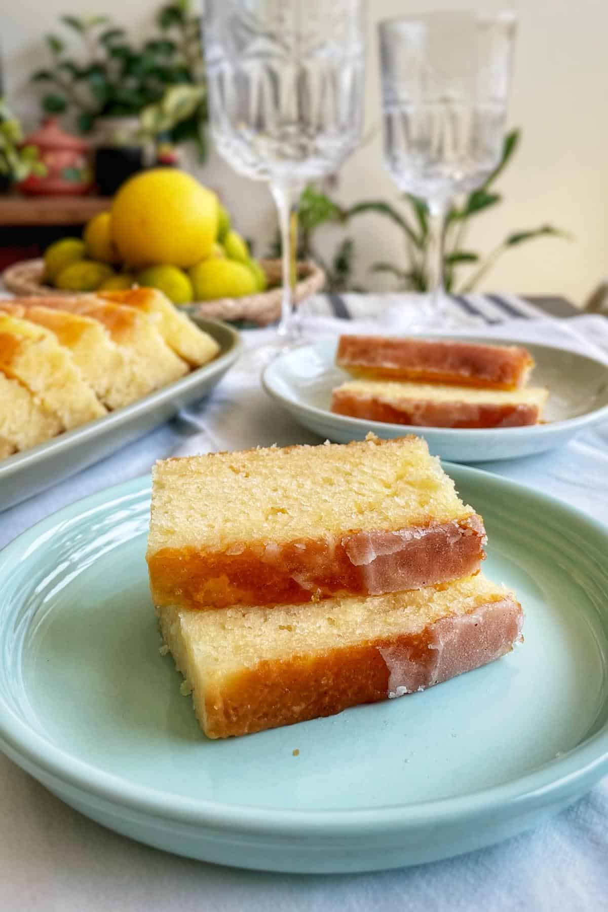 French yoghurt cake slices