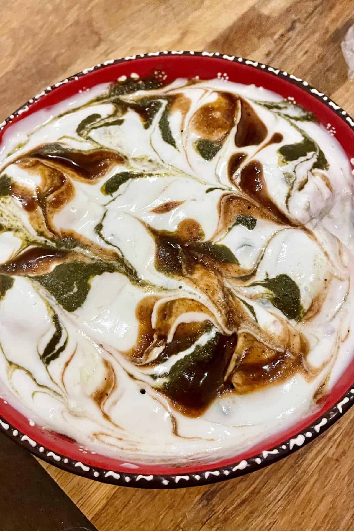 Dahi baray ready to serve.