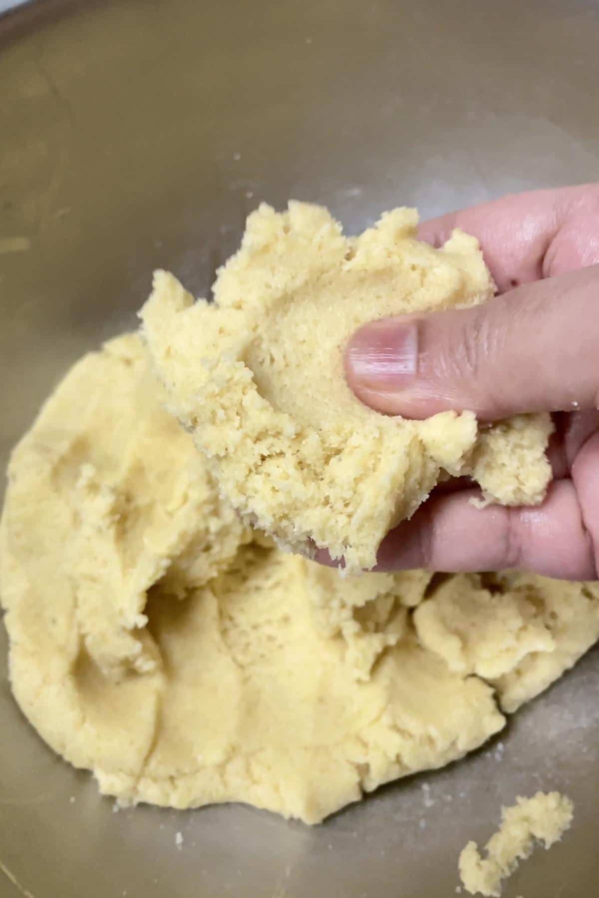 After kneading rested dough