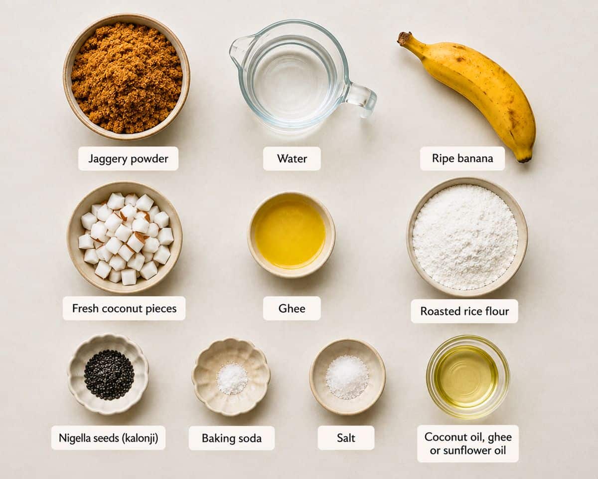 ai generated unniyappam ingredients image